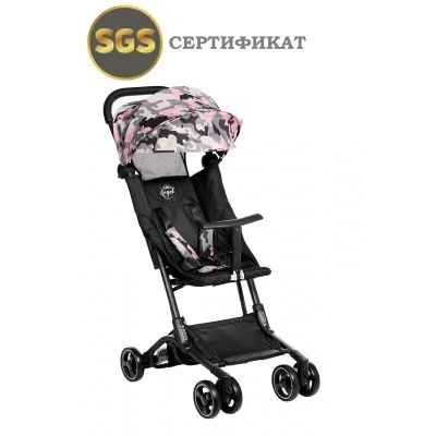 Лятна бебешка количка Zizito Luka с чанта за съхранение, черна с камуфлаж