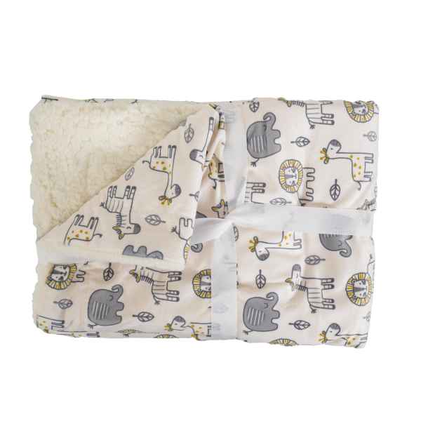 Бебешко одеяло Cangaroo Shaggy 105/75 бежов-dtNcx.jpg