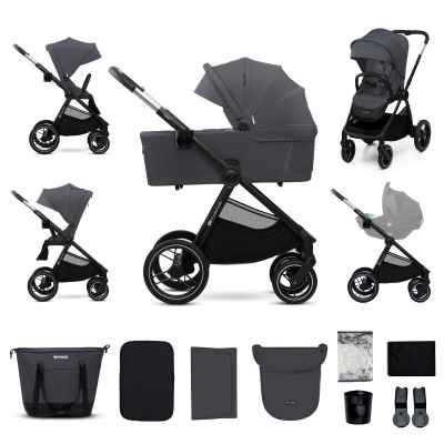 Комбинирана бебешка количка 2 в 1 KinderKraft Nea 2.0, Deep grey