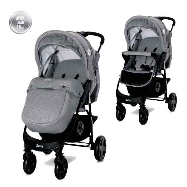 Бебешка количка Lorelli DAISY BASIC, Cool grey + покривало-eAhEt.jpeg