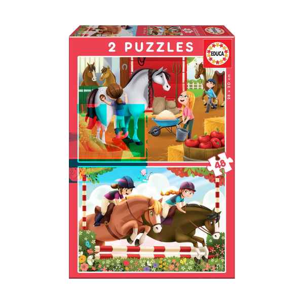Пъзел Educa, Конна езда, 2х48 части-eHgNk.jpeg