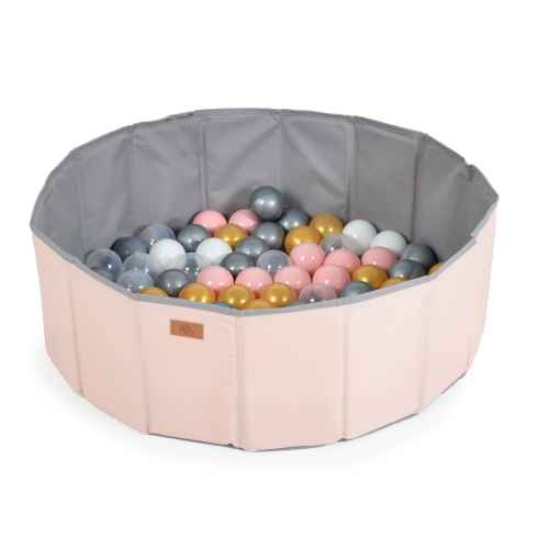 Сгъваем басейн Moni Toys с 90 бр. топки, розов