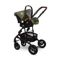 Комбинирана бебешка количка 3в1 Lorelli Alba Premium, Loden Green-eZzgk.jpeg
