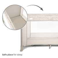 Бебешка кошара 1 ниво Lorelli Carina, Green Stars-eaNKm.jpeg