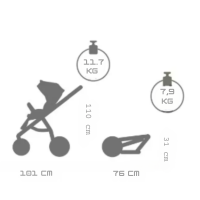 Комбинирана бебешка количка 2в1 Tutis VIVA 5+ Leather, Sage-eaqkH.png