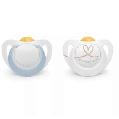 Каучукова залъгалка NUK Star, 0-6м, момче, 2бр