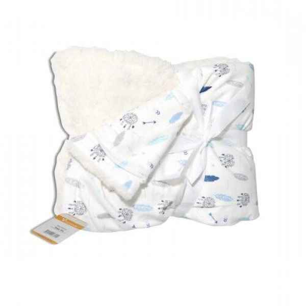 Бебешко одеяло Cangaroo Shaggy 105/75 син-exV5S.jpg