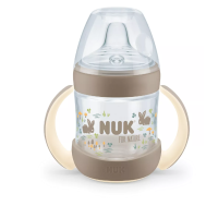 Шише за сок Nuk for Nature 150 мл. със силиконов накрайник 6+ м., Крем-f1qhJ.png