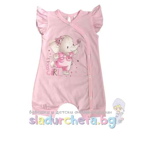 Бебешки гащеризон Светли, розов