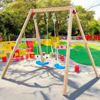 Детска дървена люлка Ginger Home, двойна 225x200x201 см-fD6XQ.jpeg