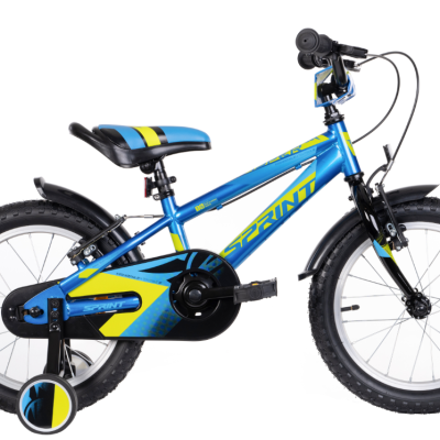 Детски велосипед Sprint Casper 16, синьо със зелено и черно
