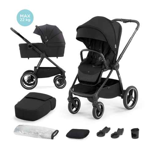 Комбинирана бебешка количка 2в1 Kinderkraft NEA, Midnight Black