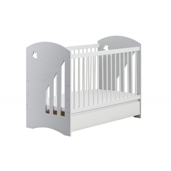 Детска кошара Galix Baby Moon + матрак 60/120 см, сива-fMu92.png