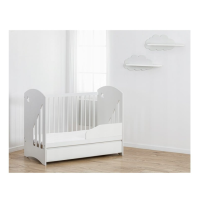 Детска кошара Galix Baby Moon + матрак 60/120 см, сива-fOsqV.png