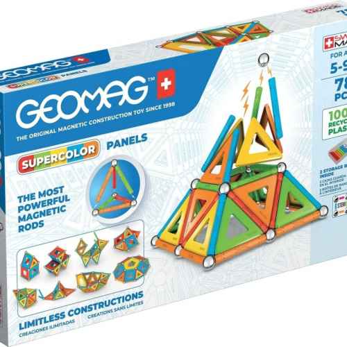 Магнитен конструктор Geomag Supercolor Panels, 78 части