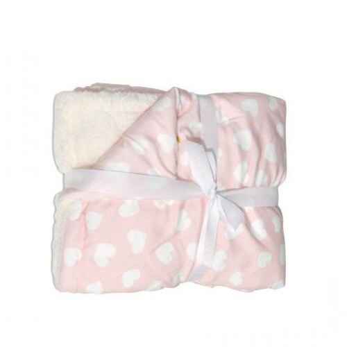 Бебешко одеяло Cangaroo Shaggy 105/75 розов