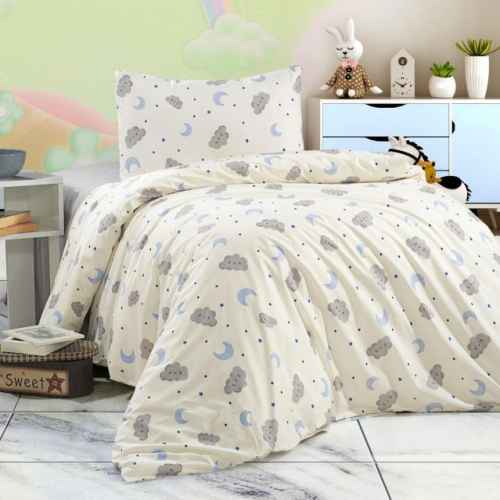 10бр. Детски спален комплект, Небе сиво