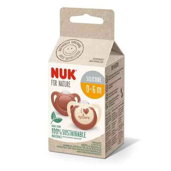 Залъгалка силикон NUK for NATURE 0-6 мес. 2бр., червена-fxmXr.jpeg