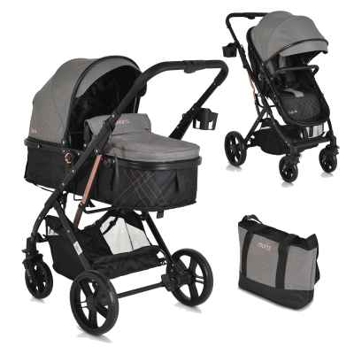 Комбинирана бебешка количка 2в1 Moni Rafaello, сив