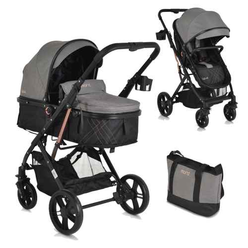 Комбинирана бебешка количка 2в1 Moni Rafaello, сив