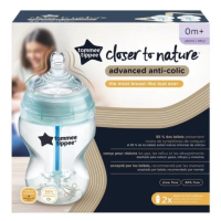 Шише за хранене Tommee Tippee Advanced Anti-Colic 0м+, 260 мл, 2 бр.-gLHNU.png