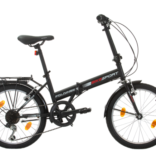 Детски сгъваем велосипед Bikesport Folding 20, черен