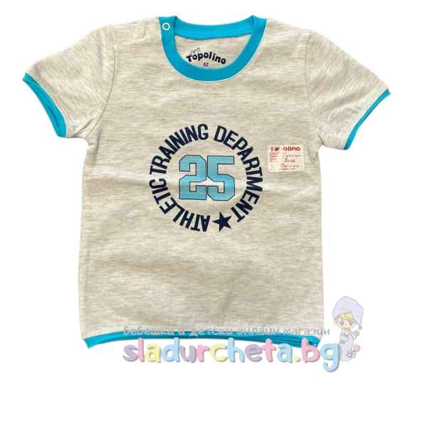 Бебешка тениска Topolino, сива-ghY92.jpeg