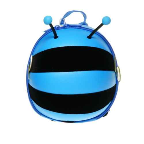 Мини детска раница Supercute - синя пчеличка с предпазен колан