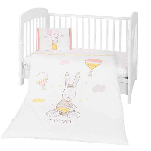 Бебешки спален комплект Kikka Boo 5 части, Rabbits in Love РАЗПРОДАЖБА-hMeaH.jpg