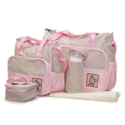 Комплект чанти за аксесоари Moni Stella, розов
