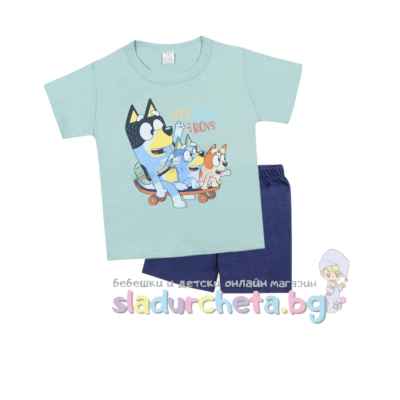 Комплект от 2 части Светли - тениска и къс панталон