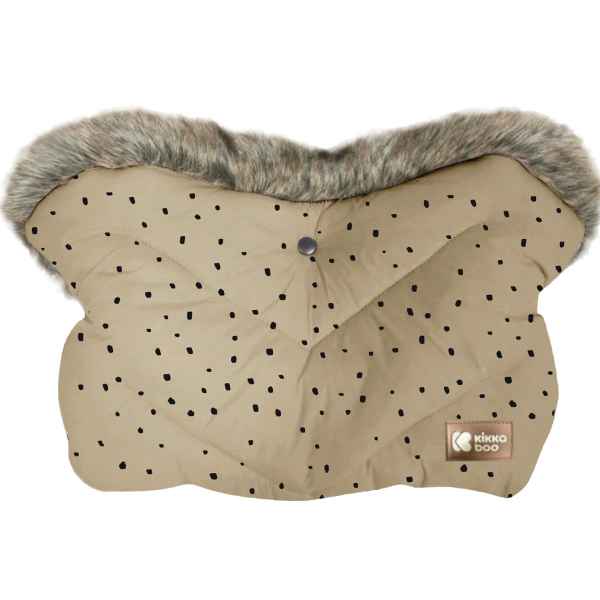 Ръкавица за количка Kikka Boo Luxury Fur Dots, Beige РАЗПРОДАЖБА-hQ0lc.jpg