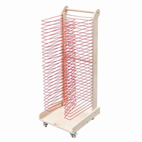 Дървен подвижен стелаж за съхранение и съхнене Classic World Educational