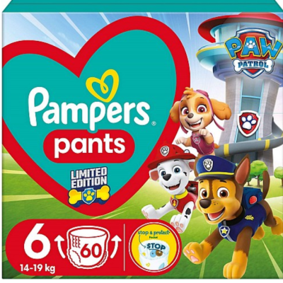 Гащички за еднократна употреба Pampers GPP PawPatrol 6, 14-19 кг 60 бр.