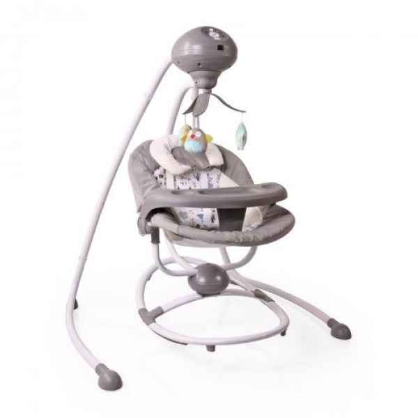 Бебешка електрическа люлка Cangaroo Woodsy, сива-hVQrG.jpg