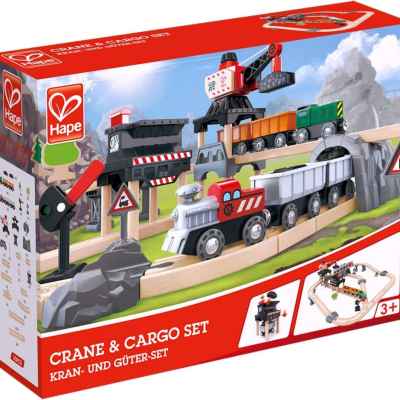 Дървен железопътен комплект Hape, Товарно депо