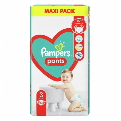 Гащички за еднократна употреба Pampers 3 Mini, 6-11 кг 56 бр.