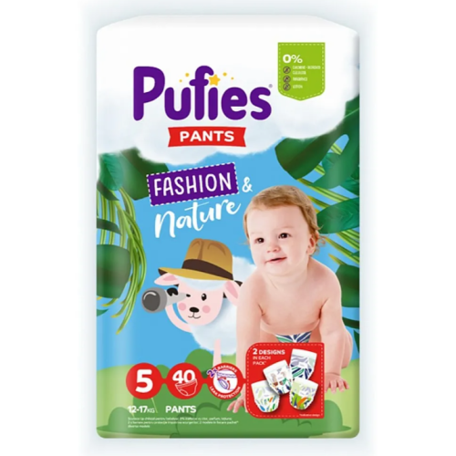 Гащички Pufies Fashion & Nature 5, 12-17 кг 40 бр.