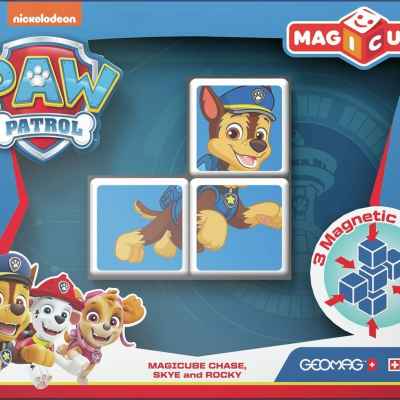 Магнитен конструктор Geomag Magicube, Paw Patrol Чейс, Скай и Роки, 3 части