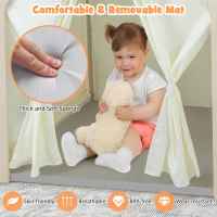 Детска дървена къща 6в1 Ginger Home, Стол, Маса, Черна Дъска, Органайзер, Тента и Мека Подложка-iKmqD.jpeg