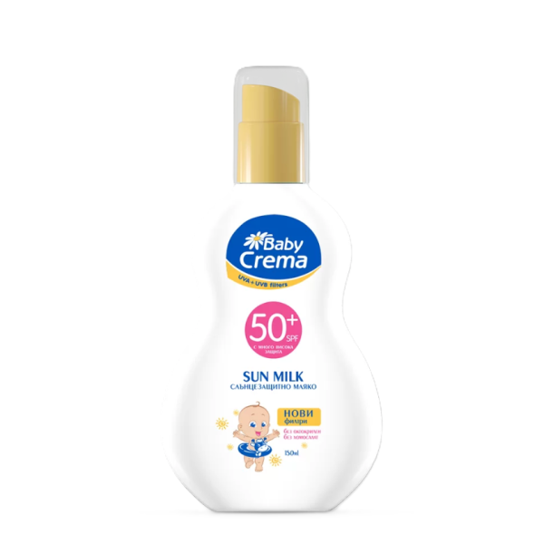 Слънцезащитно мляко за лице и тяло Baby Crema, SPF 50+, 150 мл.-iawuA.png