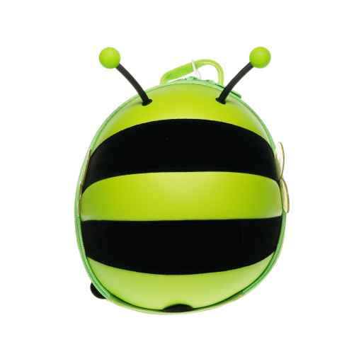 Мини детска раница Supercute - зелена пчеличка с предпазен колан