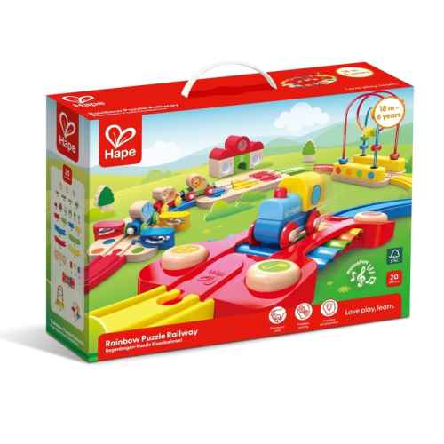 Дървен комплект Hape, Железопътен комплект, Цветовете на дъгата