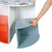 Комплект детска дървена кръгла маса с 4 стабилни столчета GINGER, DOGS-ixUKL.jpg