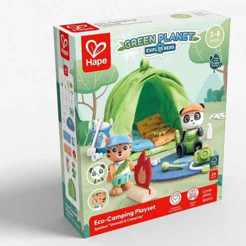 Комплект за игра Hape, Еко къмпинг, 24 части