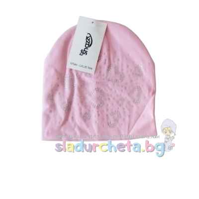 Детска шапка Be Snazzy, Розова на сърца