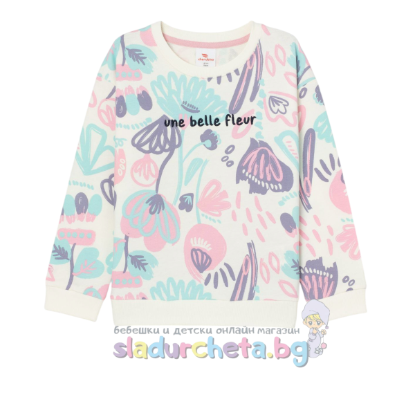 Детска блуза Cherubino, бяла-jR3nX.png