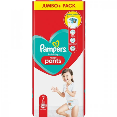 Гащички за еднократна употреба Pampers 7, 17+ кг 48 бр.