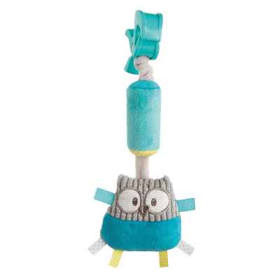 Мека играчка с дрънкалка Canpol Pastel Friends, тюркоаз