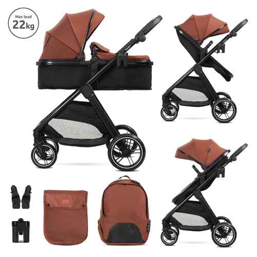 Комбинирана бебешка количка 2в1 Lorelli Aspen, Picante